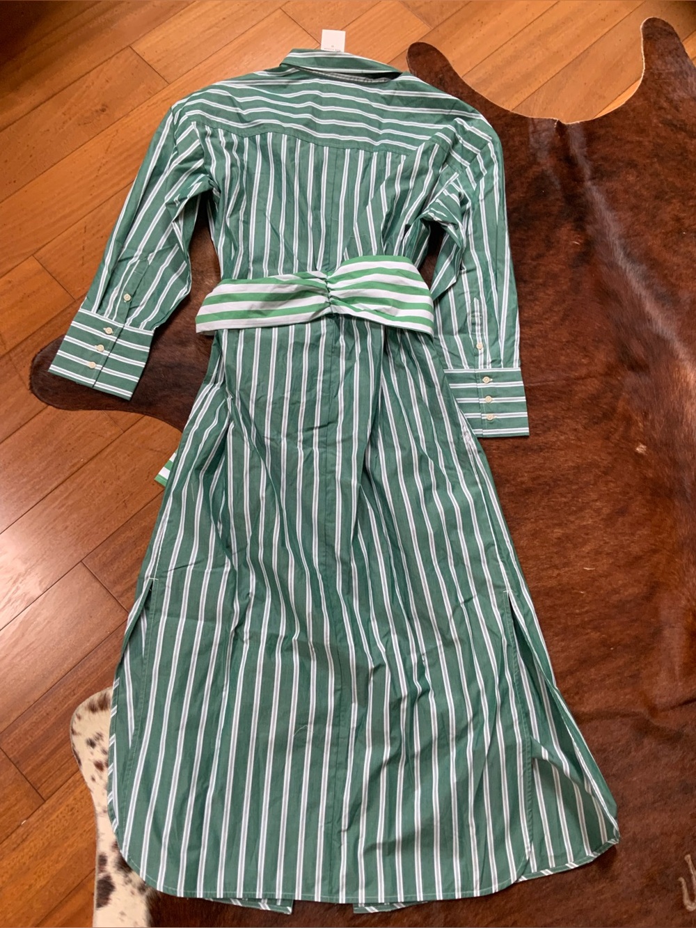 Long Sleeve Tie-Waist Striped Poplin Maxi Shirt Dress - Rosie Assoulin x Target - Picture 3 of 4